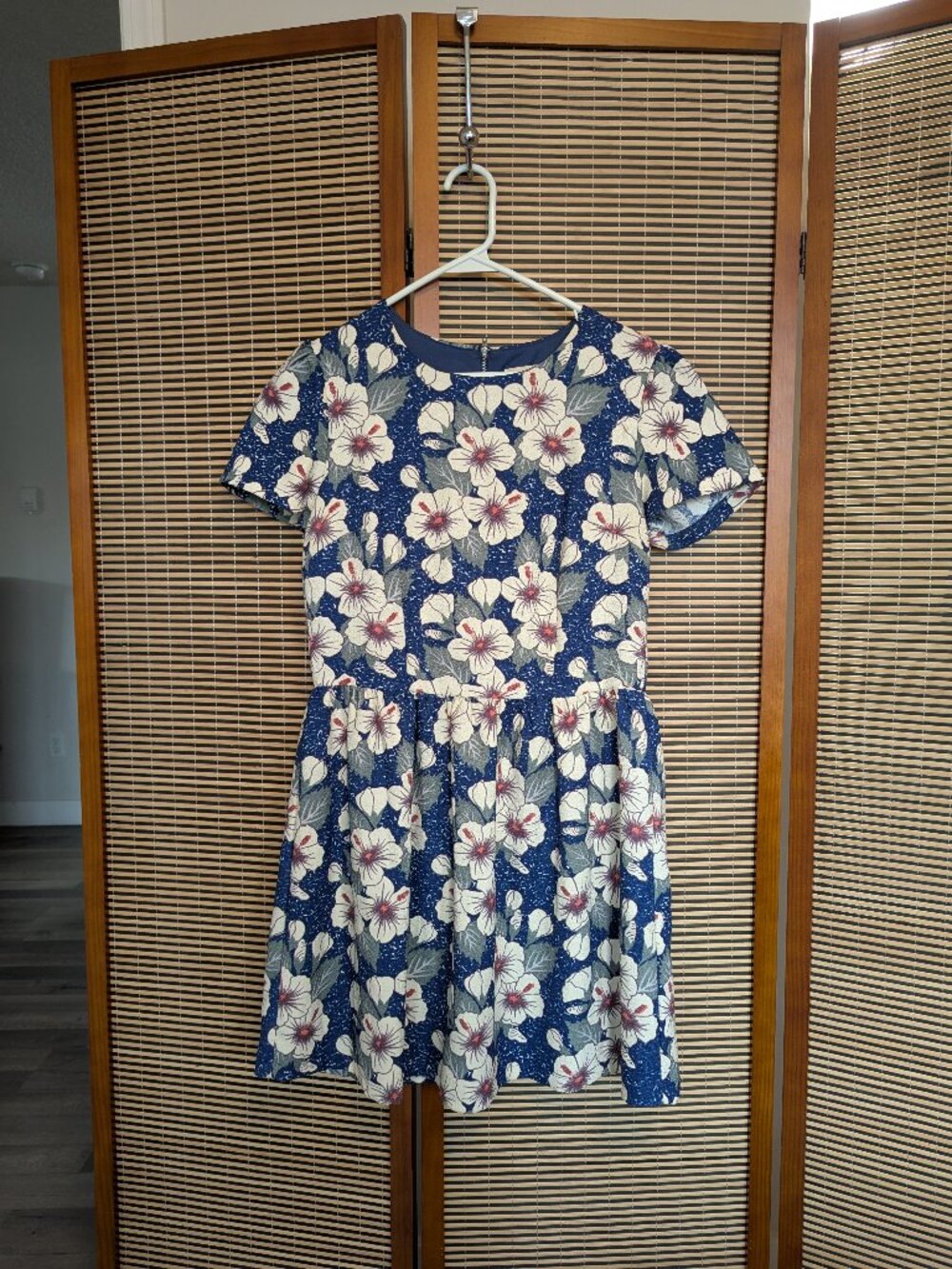 Blue Floral Mini Dress